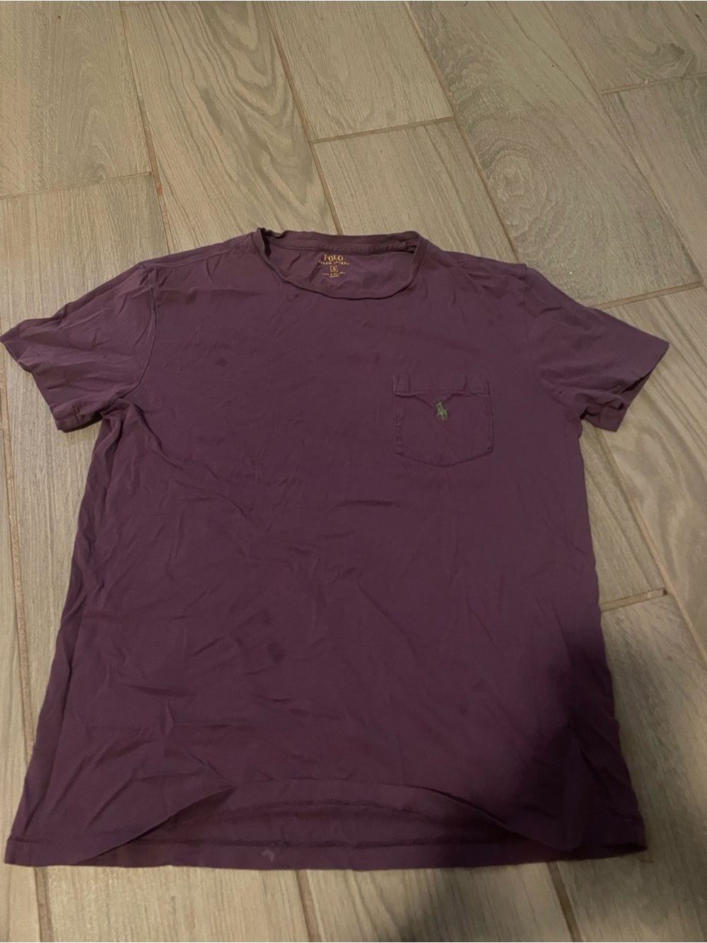 Polo by Ralph Lauren Short Sleeve Crew Pocket Tee in Plum